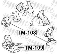Engine mount Front TM-108 FEBEST for TOYOTA LAND CRUISER COLORADO 4 RUNNER III