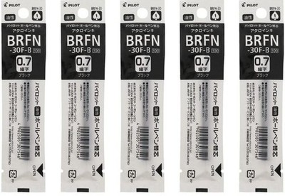 Pilot BRFN-30F-B Kugelschreibermine 0,7 mm schwarz 5-teiliges Set für Timelin...