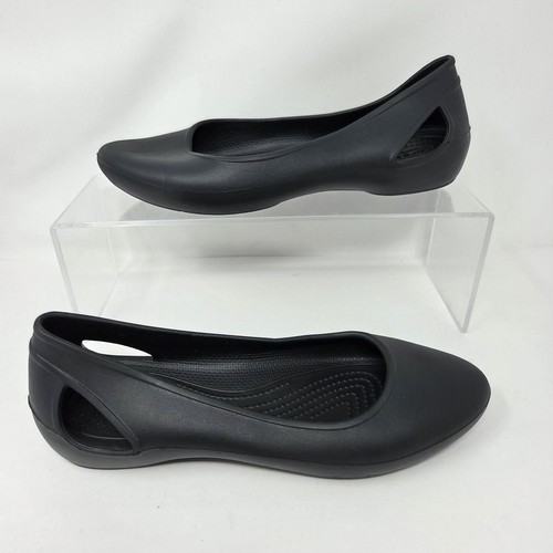 Crocs Damen Iconic Comfort Fit Laura Ballerinas schwarz bequem S-068 Größe 9