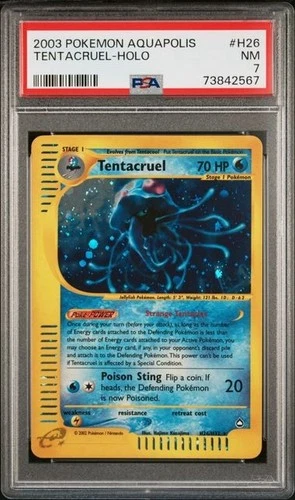 PSA 7 Tentacruel - H26/H32 - Aquapolis - Pokemon - Read Description