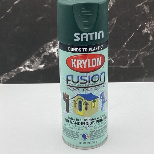 Krylon Fusion for Plastics Satin 2424 Hunter Green Spray (Dented Can)