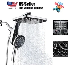Magnetic Docking High-Pressure Shower Head with 10 Spray Settings & Power Jets