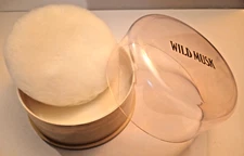 Vintage COTY Wild Musk Dusting Body Powder 4 oz. with Puff ~ New Without Box