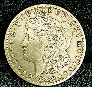 1880 CC Morgan Dollar XF In Grade Nice Original Coin Key Date Carson City Morgan