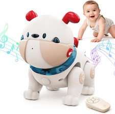 Musical Dancing Tummy Time Crawling Toy for 6 12 Months, Interactive Sensory Dog