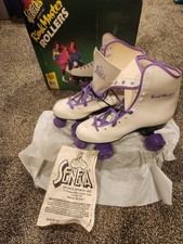 VTG New Seneca Sports Rink Master Rollers Womens 9 Roller Skates White Purple