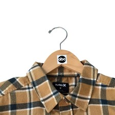 Movie and Tv Show Clothes MD medium hurley mens green gold buttons pockets shirt