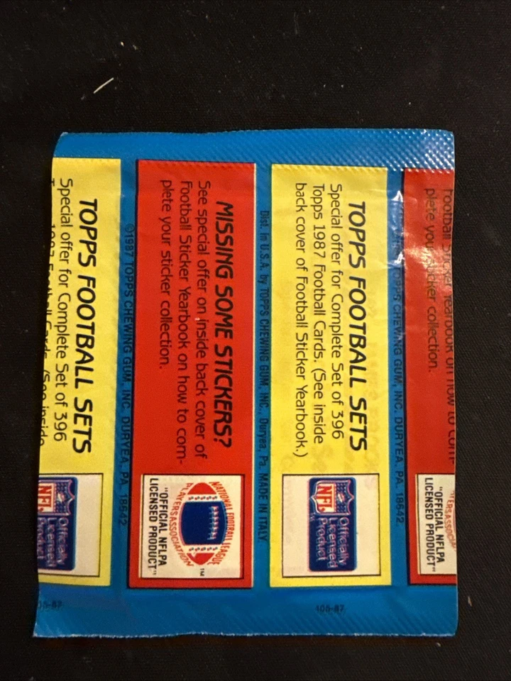 1987 TOPPS Football Yearbook Stickers - $1.50 per pack - Image 2 of 3