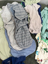 Baby Boy NB- 3 Months Cotton Clothing Lot Bodysuits Sleepers Pants Shorts