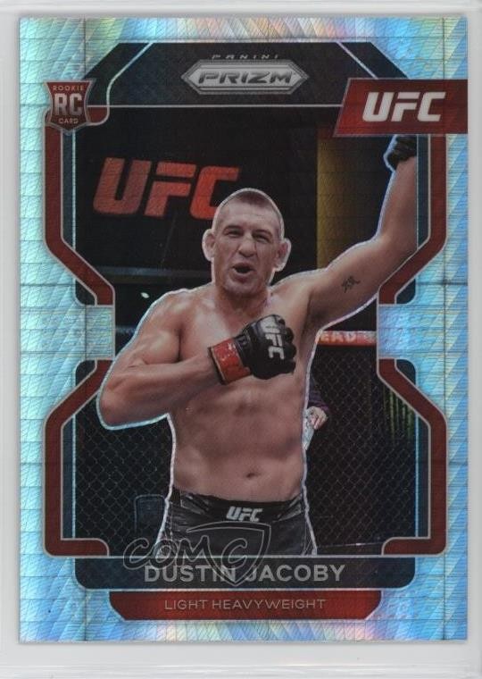 2022 Panini Prizm UFC Hyper Prizm Dustin Jacoby #123 1ik6