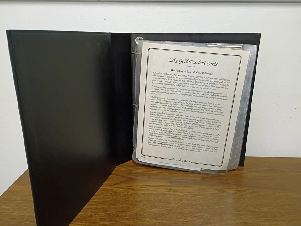 Juego completo de 52 tarjetas de béisbol de las Grandes Ligas de oro de 22 quilates Danbury Mint (#2) Foto 2 de 4