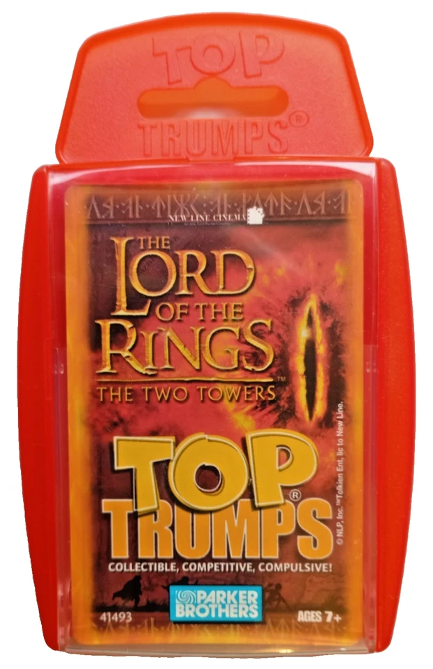 WINNING MOVES THE LORD OF THE RINGS THE TWO TOWERS 2003 TOP TRUMPS NEW AND SEALED