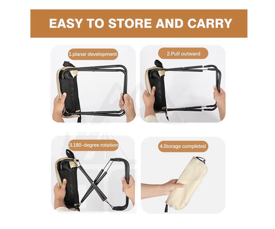 Portable Collapsible Chair/Stool Foldable seat for Hiking Camping Outdoor Events