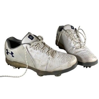 Under Armour Golf Shoes Men s Size 12 White Jordan Spieth UA Golf Cleats Spikes