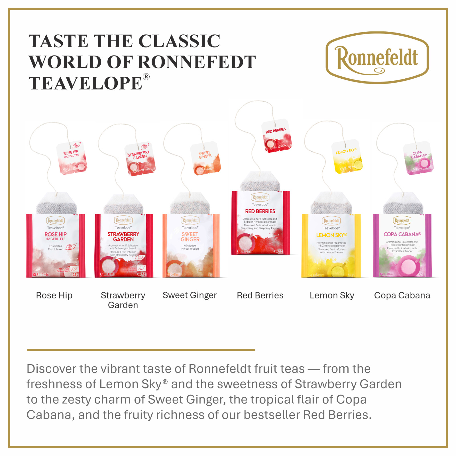 Ronnefeldt Rooibos Vanilla 50 Tea Bags 2 Boxes Caffeine Free
