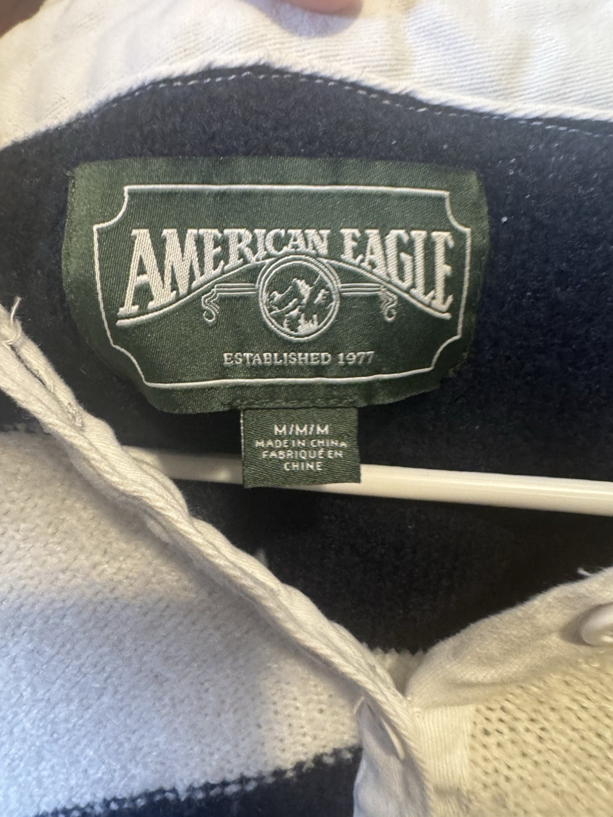 American Eagle Striped Collared Pullover Sweater … - image 4