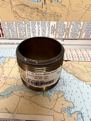 McMaster Carr #9149k491 Thick-Wall Brass Pipe Nipple 2-1/2'' NPT 2-1/2''.