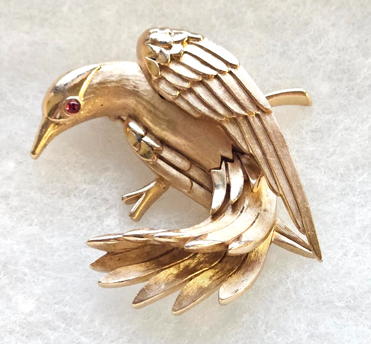 Trifari Bird In Vintage Designer Costume Pins & Brooches for sale