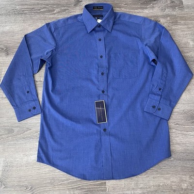 french blue men's dress shirt Comfort Stretch Non-Iron Solid Dress Shirt main image 1