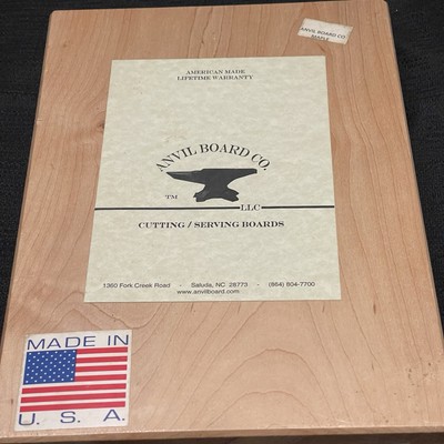 Anvil Board Co. Premium Maple Wood Cutting Board 16'' X 9''  Heavyweight