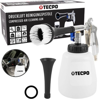 TECPO DRUCKLUFT REINIGUNGSPISTOLE INNENREINIGER AUSBLASPISTOLE + TORNADO EFFEKT
