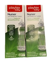 2 x Playtex Baby Nurser Drop Ins Liners 8-10 Oz Bottle with 5 Disposable Liners