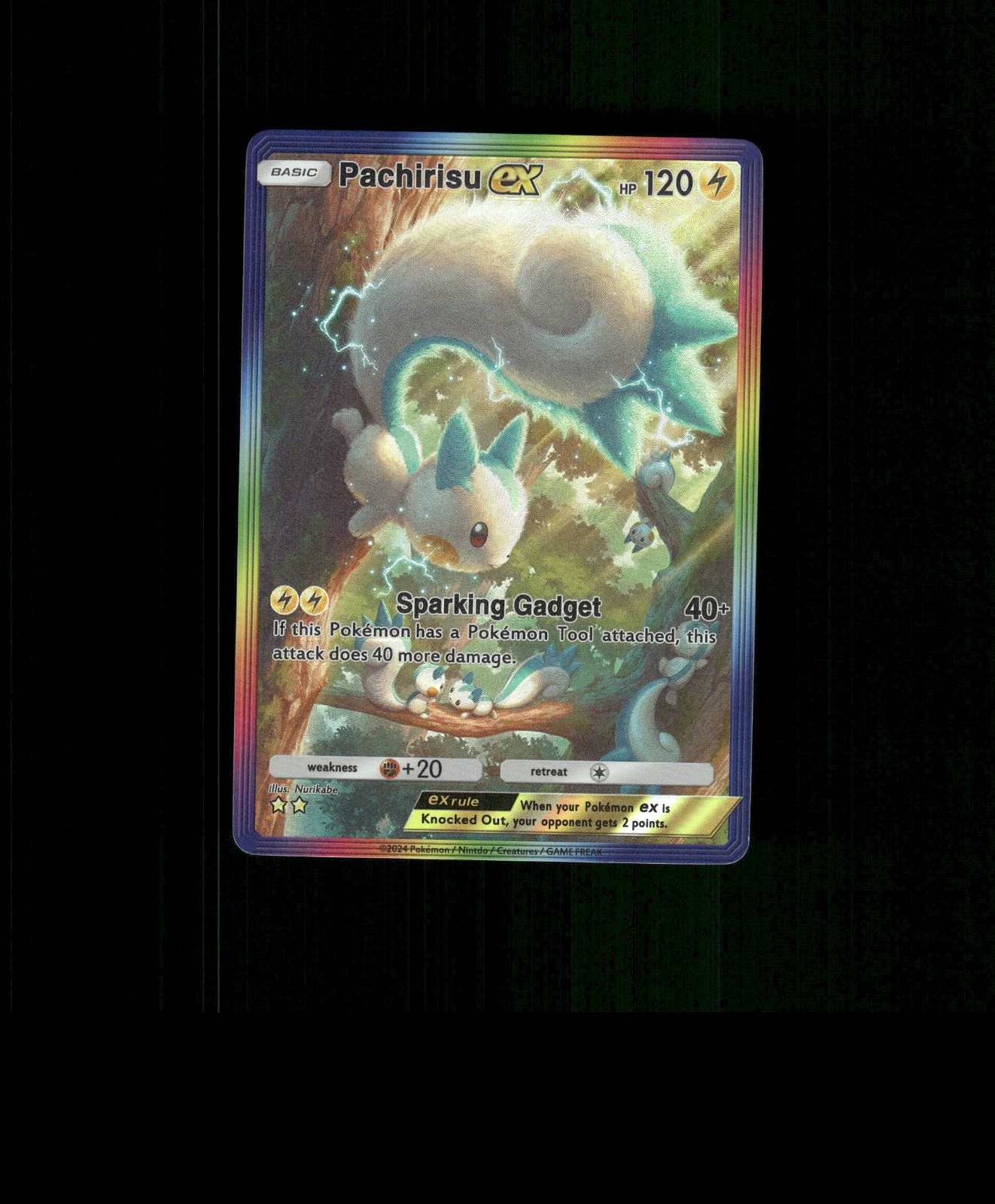 FAN-ART READ DESCRIPTION BELOWHOLO Pachirisu Card Pachirisu Pokemon Card p1