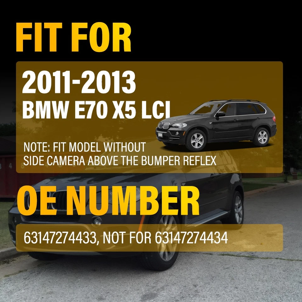 Lente ámbar parachoques delantero reflector de marcador lateral para BMW X5 E70 xDrive35i 2011-2013 Foto 2 de 4