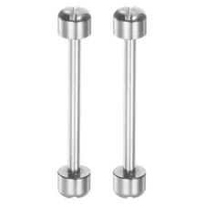 2pcs Watch Screw Tube Rod 22mm Stainless Steel Strap Pins Silver