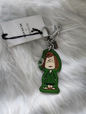 NWT Coach X Peanuts Peppermint Patty Bag Charm CBG57 Green Multi Fast Shipping