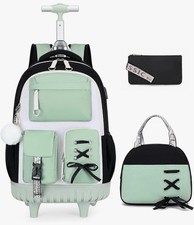 Wheeled Bookbag with USB Charging Port for Sc...