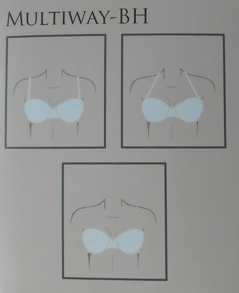 Damen Schalen Bügel BH Multifunktions Träger blau weiß lila 75B 75C 80B 80C 85B - Bild 4 von 4