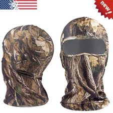Camo Real Tree Balaclava Face Mask UV Protection Windproof Tactical Hunting Hood