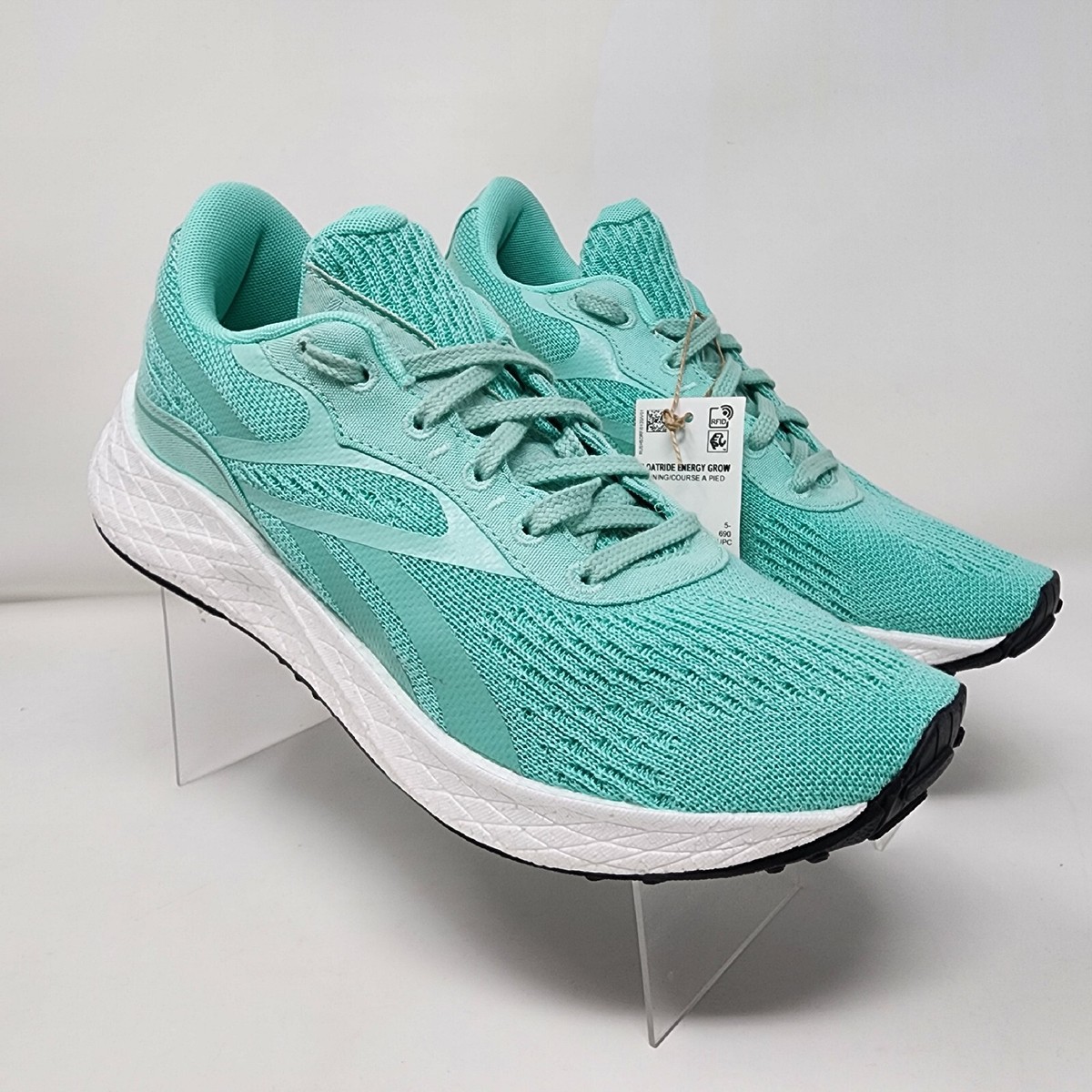 Reebok Running Shoes Womens Teal Green Floatride Energy Grow Knit Sneakers
