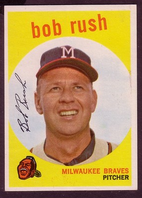 1959 TOPPS BOB RUSH CARD NO:396 BR39 NEAR MINT | eBay
