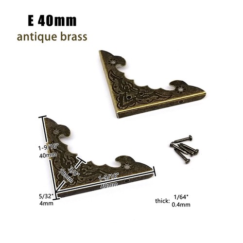 12pc Decor Jewelry Chest Gift Wine Wood Box Case Suitcase Corner Protector Cover - Picture 11 of 12