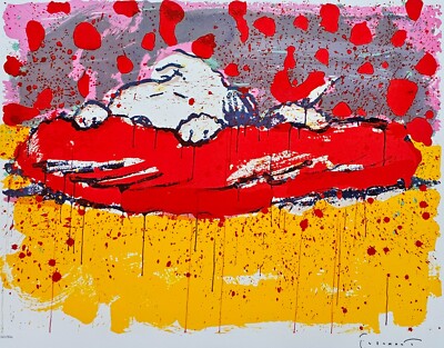 Tom Everhart Schwein Out Snoopy Hund Peanuts Handsigniert Lithographie Comic Pop
