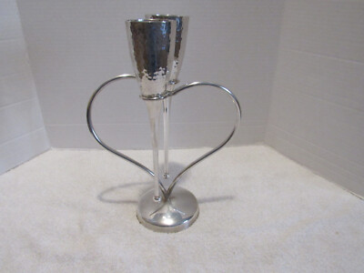 Culinary Concepts Silver Plated Heart Shape Champagne Stand With 2 Goblets