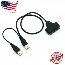 USB 2.0 to 2.5inch HDD 7+15pin SATA Hard Drive Cable Adapter for SATA SSD & HDD