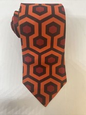 Overlook Hotel Carpet Necktie The Shining Movie Hexagon Hallway Carpet Tie 3  W