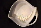 Vintage Roseville Foxglove Blue MCM Art Deco Stoneware Dish/Tray 419-8