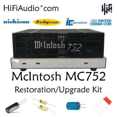 McIntosh MC752 amp amplifier rebuild restoration recap service kit fix repair