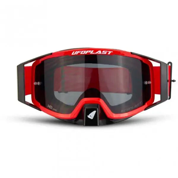 MASCHERA MOTO UFO WISE PRO ROSSO NERO CROSS MX ENDURO RED BLACK OCCHIALI - Immagine 2 di 4