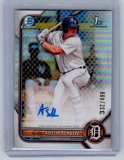 2022 Bowman - Austin Schultz Prospect Aut#CPA-AST Refractor /499