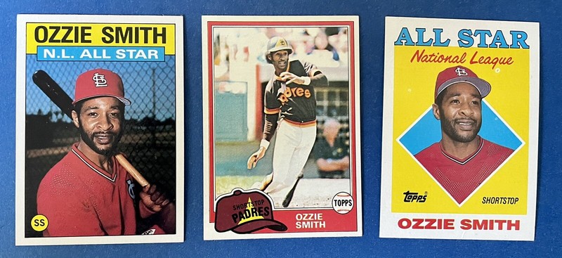 Ozzie Smith **HOF** Topps #254 1981 Plus #400 & #704 1988 **Free Shipping**