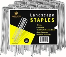 Landscape Staples 6 Inch 11 Gauge Galvanize Garden Stakes Fabric SOD