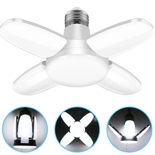 3PCS E27 LED Garage Light Bulb Deformable Ceiling Fixture Lights Workshop Lamp - Picture 8 of 18