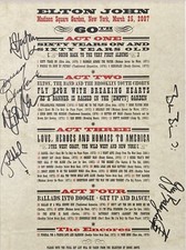 ELTON JOHN '60th Birthday Party Band' Signed Concert Poster 2007 10"x8" reprint