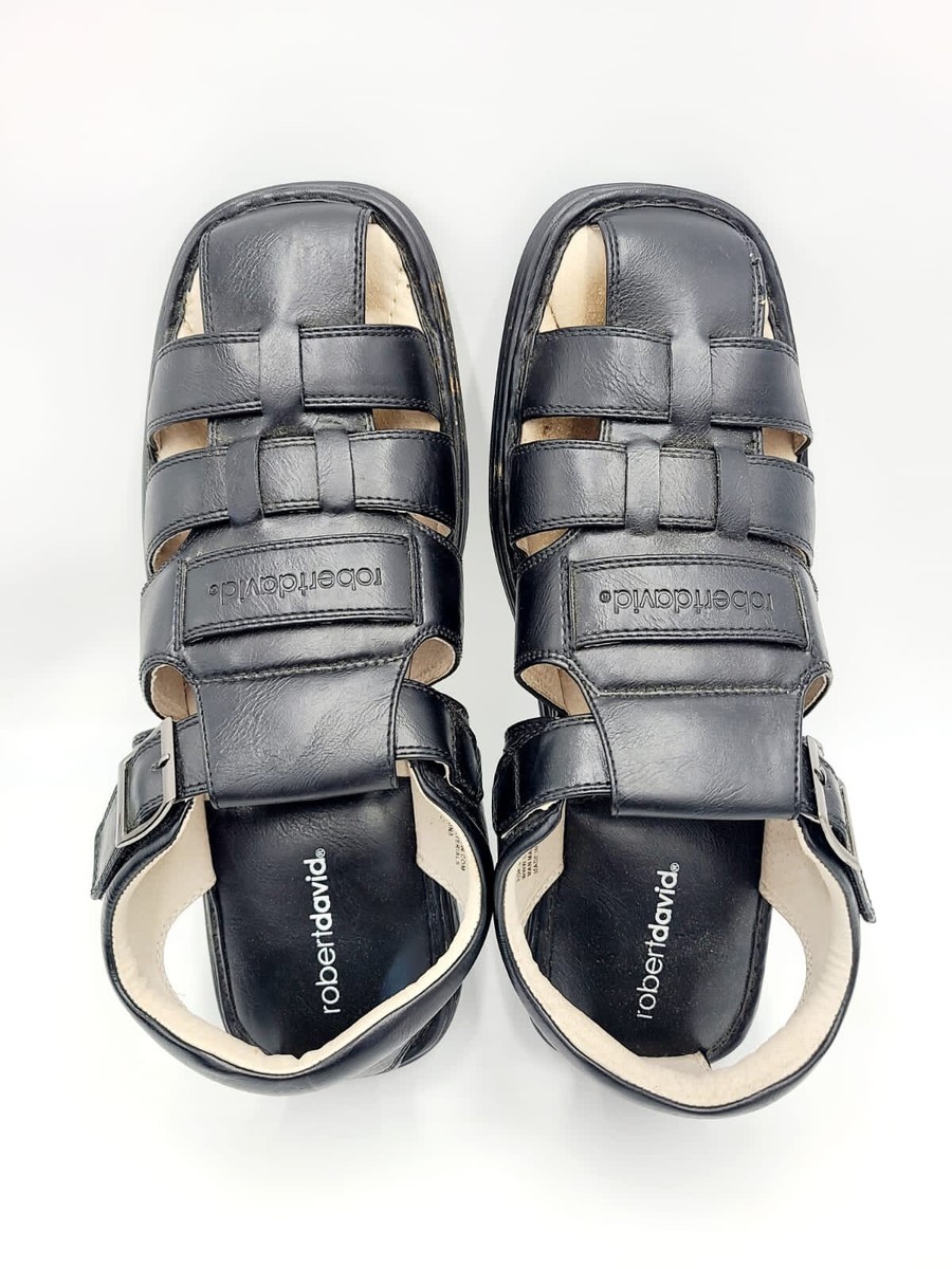 Shoes sale 50%off Robert David  Albany Cain Black Sandals Cage Design  13 S15 Robert david mens black - Gem main image 3