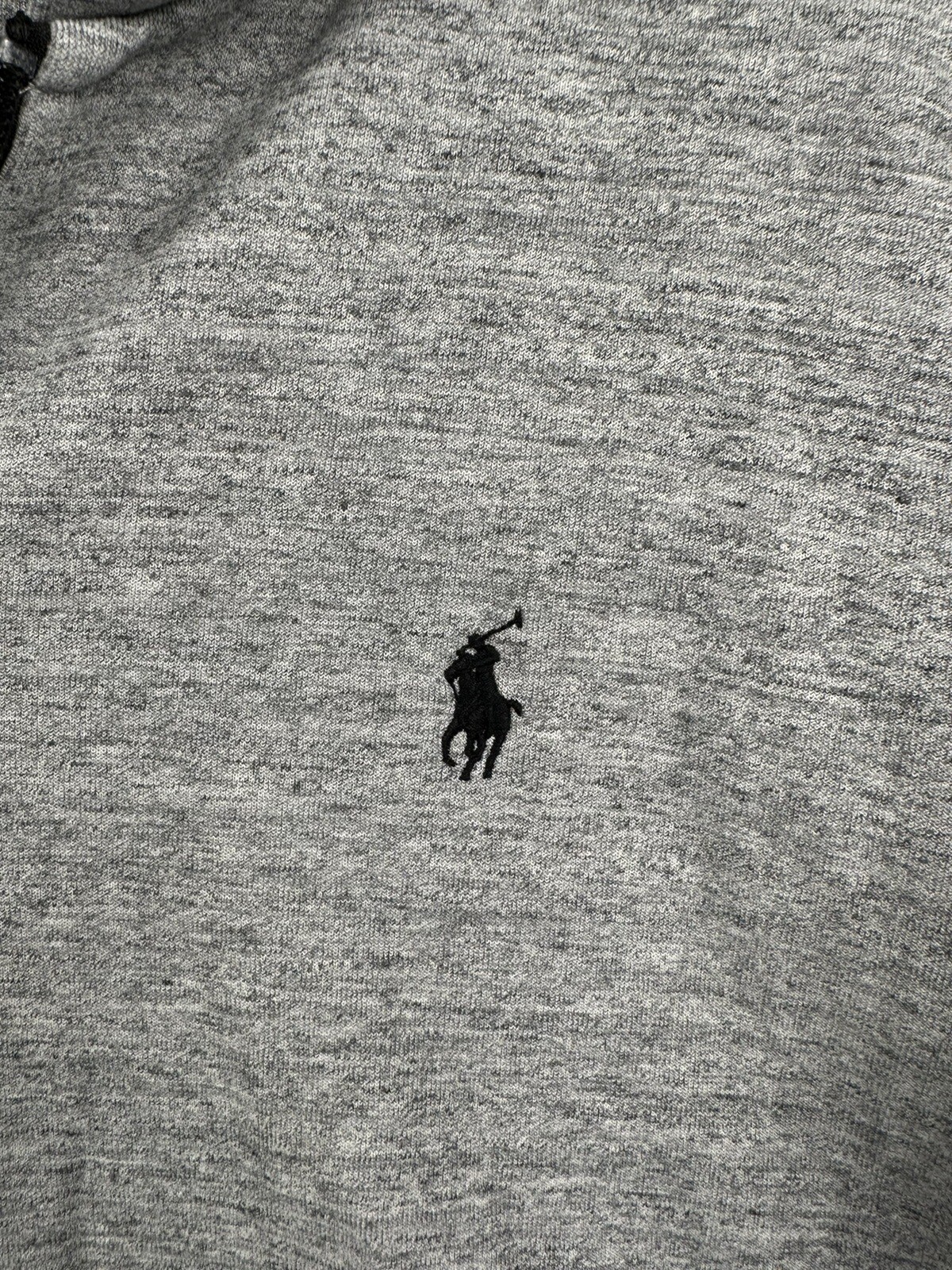 Felpa con cappuccio Polo Ralph Lauren adulto grande grigio nero pony cerniera intera uomo